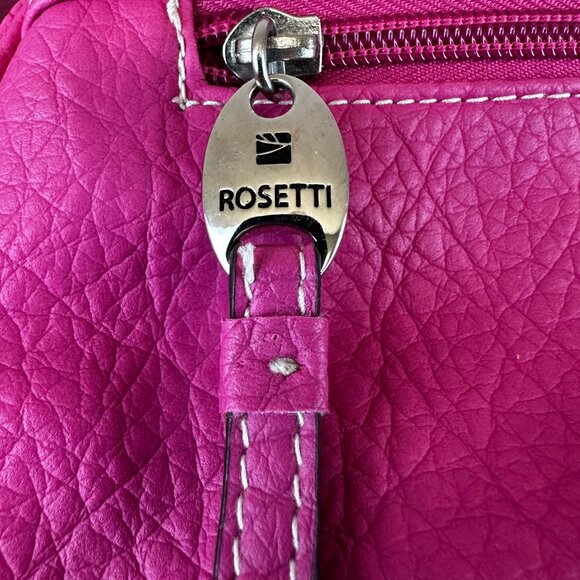 ROESTTI WOMEN SHOULDER HANDBAG, PINK COLOR, MULITIPLE POCKETS WITH ZIPPERS - Picture 6 of 10